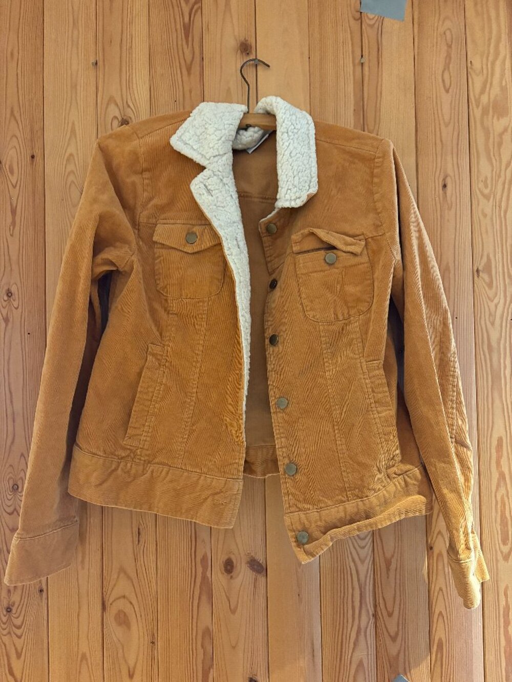 Orange Corduroy Fall Jacket